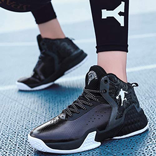 Zapatillas de Baloncesto Botas de Entrenamiento de caña Alta para Hombre Zapatillas de Deporte Antideslizantes Antideslizantes Absorción de Golpes