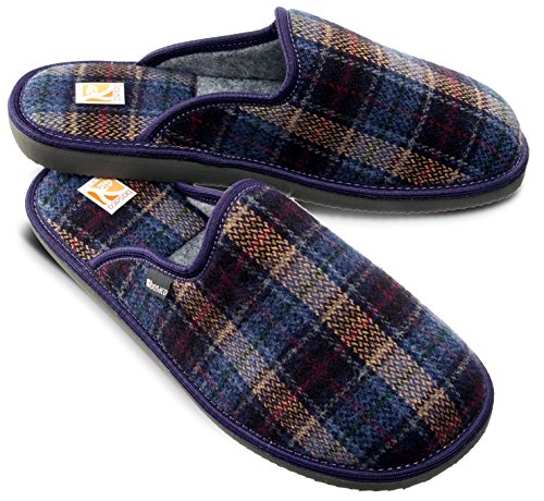 Zapatillas De Casa De Hombre Pantuflas Casa Hombre Suela De Memoria (43 EU, Bluish)