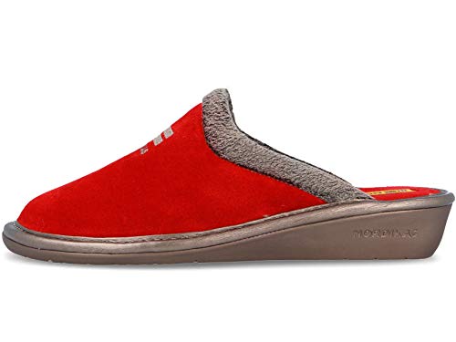 Zapatillas de casa en Ante Rojo (42)