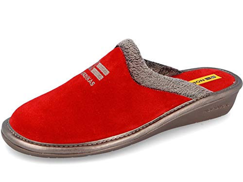 Zapatillas de casa en Ante Rojo (42)