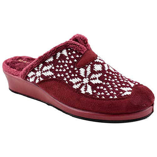 Zapatillas DE CASA GARZON 1775 Burdeos.Fabricada en Material Textil Lana Andes, con Forro Interior de Pelo y Plantilla extraíble para una Mayor higiene (Burdeos, 41)
