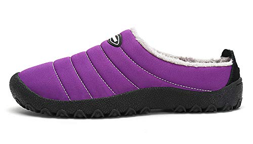 Zapatillas de Casa para Mujer Invierno Interior Exterior Antideslizantes Slippers,Morado,39