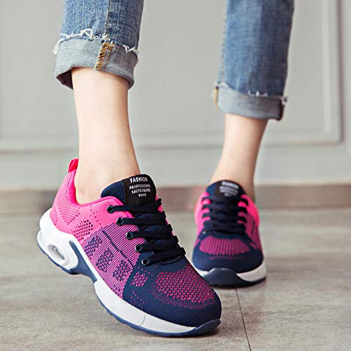 Zapatillas de Deporte Respirable para Correr Deportes Zapatos Running Cojines de Aire Calzado Mecedora Net para Estudiante Volar Zapatos Deportivas de Mujer Gimnasia Ligero Sneakers Atletismo riou