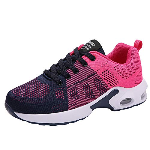 Zapatillas de Deporte Respirable para Correr Deportes Zapatos Running Cojines de Aire Calzado Mecedora Net para Estudiante Volar Zapatos Deportivas de Mujer Gimnasia Ligero Sneakers Atletismo riou