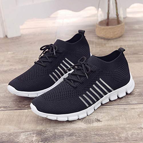 Zapatillas de Deporte Respirable para Correr Deportes Zapatos Running Cojines de Aire Calzado Mecedora Net para Estudiante Volar Zapatos Deportivas de Mujer Gimnasia Ligero Sneakers Atletismo riou