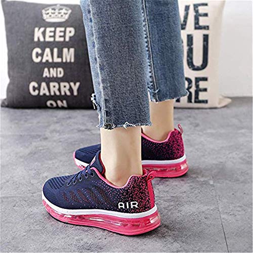 Zapatillas de Deportes Hombre Mujer Zapatos Deportivos Aire Libre para Correr Calzado Sneakers Gimnasio Casual(833-Rose42)