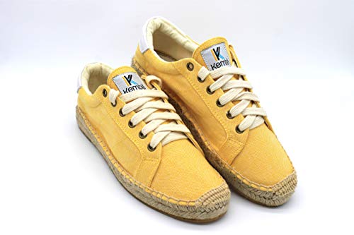 Zapatillas de Esparto de Mujer con Cordones Gente jóven Zapatos cómodos de Moda (Belly Rosa, Numeric_39)