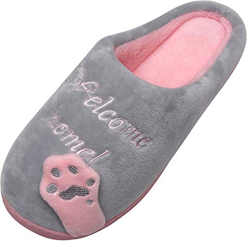 Zapatillas De Estar por Casa De Mujer Homber Invierno Dibujos Animados Gato Antideslizante CáLido Interior Dormitorio Slippers