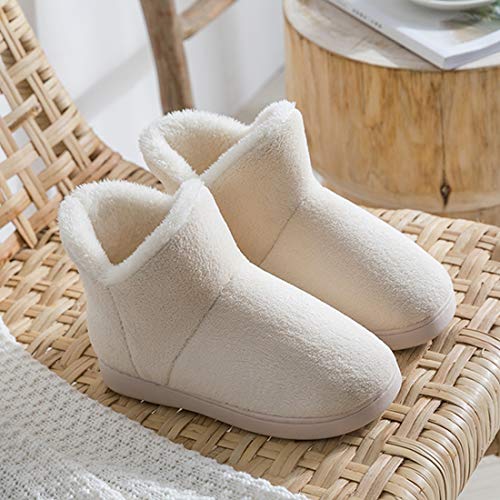 Zapatillas de Estar por casa de Mujer Pantuflas Hombre Bootie Cerradas Invierno Interior Antideslizante Suaves Peluche Botas
