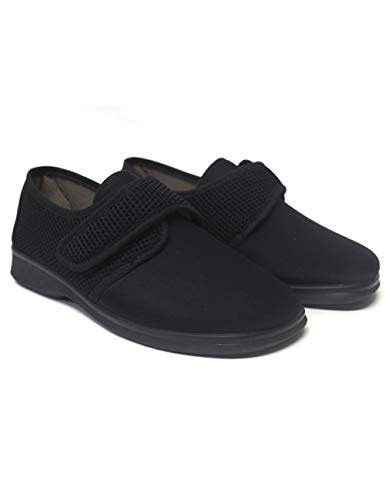 Zapatillas de Estar por casa para Mujer Especial para Personas Mayores Ancianos Ancho Especial Campello 5581 Negro - Color - Negro, Talla - 36