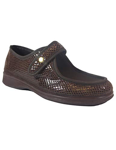Zapatillas de Estar por casa para Mujer Especial para Personas Mayores Ancianos Ancho Especial Campello 5597 Marrón - Color - Marrón, Talla - 39