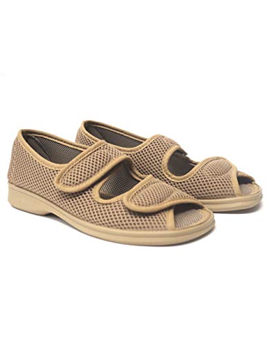 Zapatillas de Estar por casa para Mujer Especial para Personas Mayores Ancianos Ancho Especial Campello 5822 Beig - Color - Beige, Talla - 37
