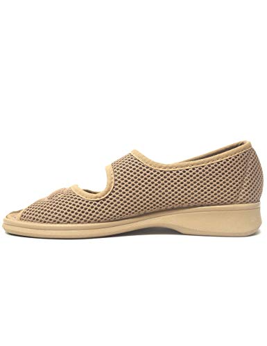 Zapatillas de Estar por casa para Mujer Especial para Personas Mayores Ancianos Ancho Especial Campello 5822 Beig - Color - Beige, Talla - 37