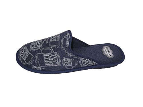Zapatillas de Estar por Casa/Biorelax/Hombre/Puntera Cerrada/Empeine: Lona Acolchada/Suela: Goma/Cámarade Aire/Dibujo Cerveza/Talla 40
