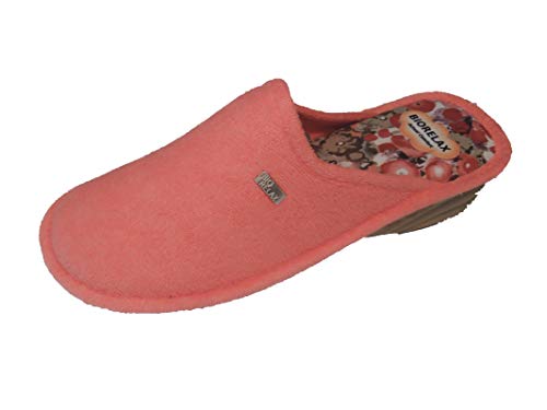 Zapatillas de Estar por casa/De Mujer/Biorelax/Primavera-Verano/Mod. Cuña 3 cms/Color Coral/Talla 38