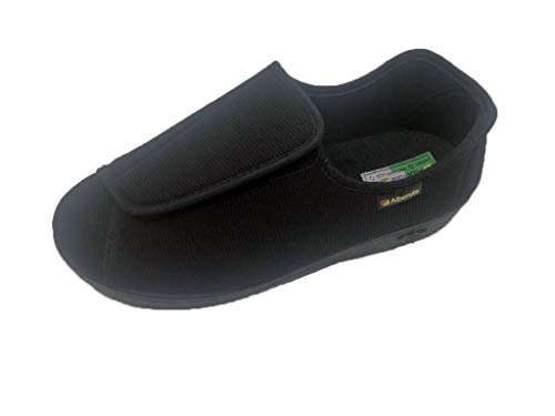 Zapatillas de Estar por Casa/Extra Ancha/Téxtil/Color Negro/Especial Pies con Vendaje/Ancho Especial/Hombre/Mujer/Talla 44