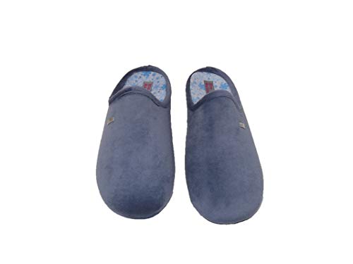 Zapatillas de Estar por casa/Mujer/Biorelax/Apto Plantilla ortopedica/Plantilla Extraible/Empeine :Suapel/Color Azul Azafata/Talla 40