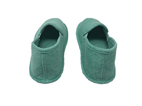 Zapatillas de Estar por casa/Mujer/Biorelax/Primavera-Verano/Talón Cerrado/Algodón Rizo/Suela: Goma/Talón Acolchado/Color Aguamar/Talla 37