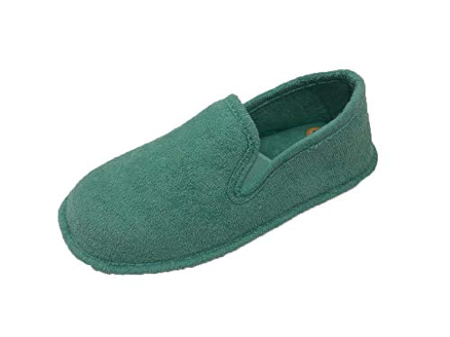 Zapatillas de Estar por casa/Mujer/Biorelax/Primavera-Verano/Talón Cerrado/Algodón Rizo/Suela: Goma/Talón Acolchado/Color Aguamar/Talla 37