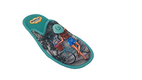 Zapatillas de Estar por casa/Mujer/Niña/Biorelax/Puntera Cerrada/Empeine: Lona/Suela: Goma/Talón Acolchado/Talla 34