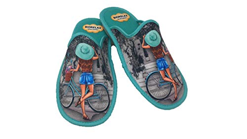 Zapatillas de Estar por casa/Mujer/Niña/Biorelax/Puntera Cerrada/Empeine: Lona/Suela: Goma/Talón Acolchado/Talla 34