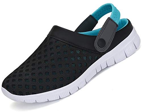 Zapatillas de Jardín Hombre Mujere Zuecos de Playa Malla Zapatos de Enfermera Cocina Verano Azul 38 EU