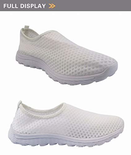 Zapatillas de Malla sin Cordones chaqlin para Mujer Zapatillas de Deporte de Enfermera Lindas Pisos Deporte Gimnasio Caminar Calzado para Trotar Ligero 37 UE
