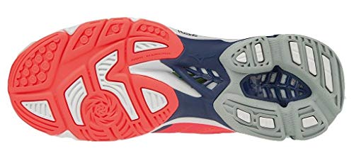 Zapatillas de Mujer Mizuno Volley Wave Lightning Z5 Low (42 EU, 01 - Fiery Coral/White/Estate Blue)