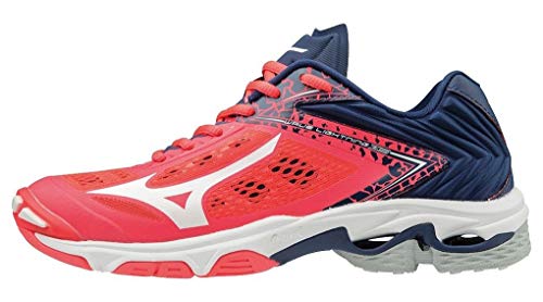 Zapatillas de Mujer Mizuno Volley Wave Lightning Z5 Low (42 EU, 01 - Fiery Coral/White/Estate Blue)