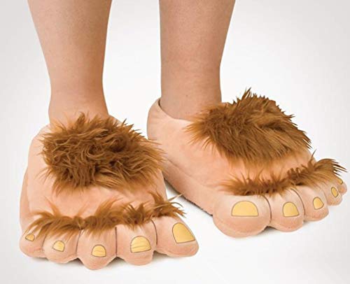 Zapatillas de Pieles Bigfoot Furry Monster para Hombre, cómodas Zapatillas de pie Hobbit cálidas para Adultos