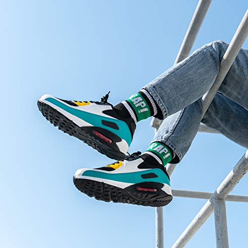 Zapatillas de Running para Hombre Mujer Ligero Correr Air Atléticos Sneakers Comodos Fitness Deportes Calzado Verde 38