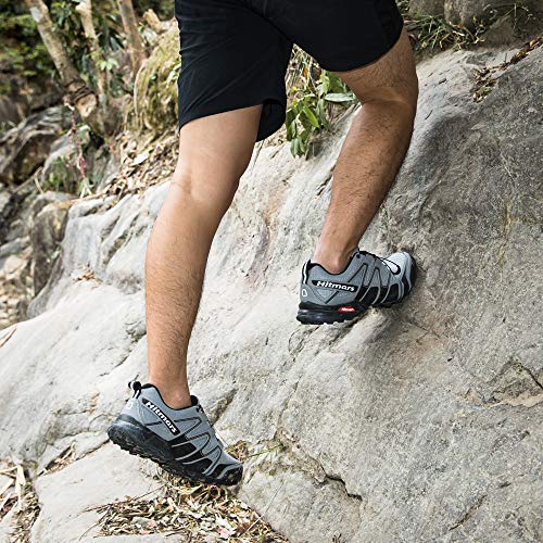 Zapatillas De Trail Running Impermeables para Hombre Mujer Zapatillas Trekking Zapatos Senderismo Deporte Gris Talla 42