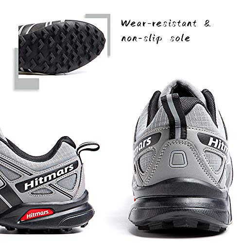 Zapatillas De Trail Running Impermeables para Hombre Mujer Zapatillas Trekking Zapatos Senderismo Deporte Gris Talla 42