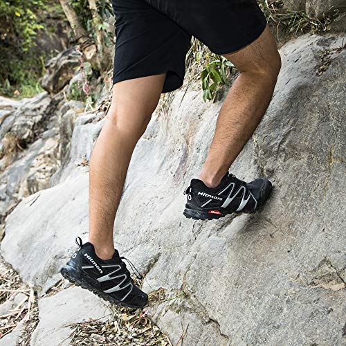 Zapatillas De Trail Running Impermeables para Hombre Mujer Zapatillas Trekking Zapatos Senderismo Deporte Negro Blanco Talla 43