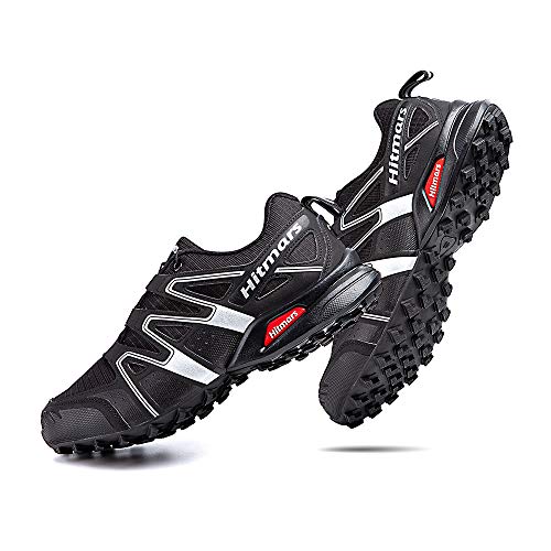 Zapatillas De Trail Running Impermeables para Hombre Mujer Zapatillas Trekking Zapatos Senderismo Deporte Negro Blanco Talla 44