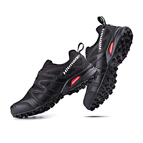 Zapatillas De Trail Running Impermeables para Hombre Mujer Zapatillas Trekking Zapatos Senderismo Deporte Negro Talla 44