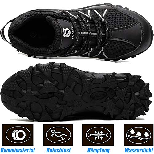 Zapatillas de Trekking para Hombres Zapatillas de Senderismo de Montaña Antideslizantes Aire Libre y Deporte Zapatillas de Camping Zapatillas de Deporte