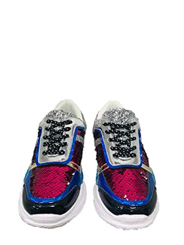 Zapatillas deportivas con lentejuelas brillantes para mujer, color Multicolor, talla 39 EU