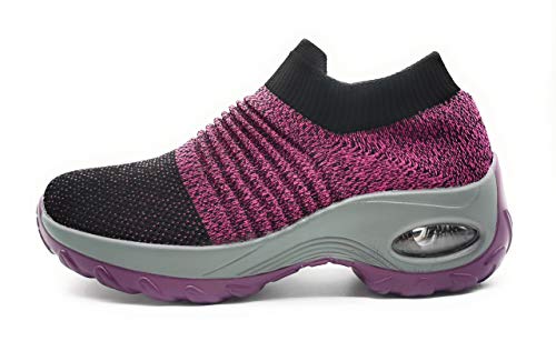 Zapatillas Deportivas Mujer Calcetin Elasticas sin Cordones Muy Comodas Transpirable Antideslizante para Correr Andar Trabajar…