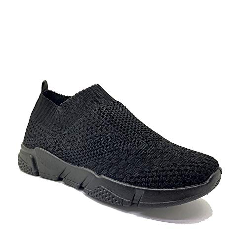 Zapatillas Deportivas Mujer Knit sin Cordones Super Adaptable Suela Negra