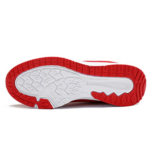 Zapatillas Deportivas Mujer Sneakers Zapatos para Correr para Niña Mujeres Running Zapatos Casuales de Mujer Ligero Respirable Atarse Rojo Talla 39