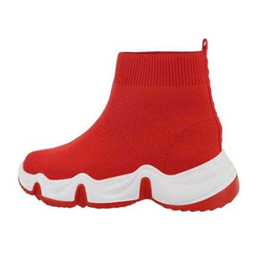 Zapatillas deportivas para hombre y mujer, zapatillas y suela dentada unisex, Rojo (rojo), 41 EU