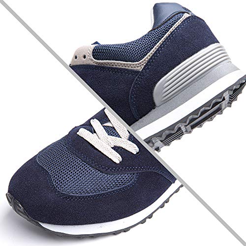 Zapatillas Hombre Mujer Casual Sneaker Gimnasio Cómodos Clásico Zapatos Deportivas Running Azul 1 Talla 42