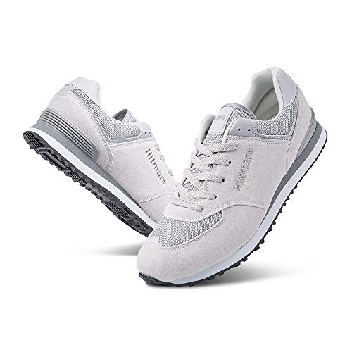 Zapatillas Hombre Mujer Casual Sneaker Gimnasio Cómodos Clásico Zapatos Deportivas Running Beige 1 Talla 42