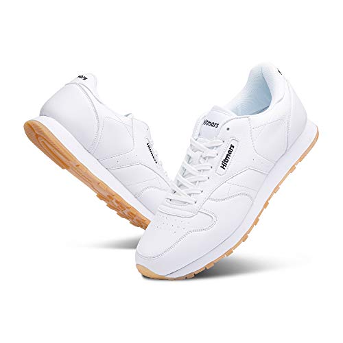 Zapatillas Hombre Mujer Casual Sneaker Gimnasio Cómodos Clásico Zapatos Deportivas Running Blanco 3 Talla 39