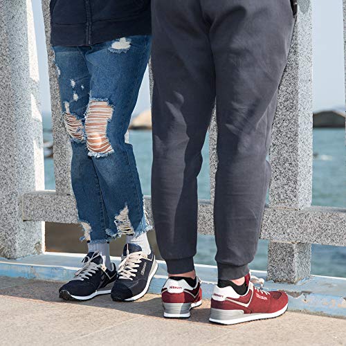 Zapatillas Hombre Mujer Casual Sneaker Gimnasio Cómodos Clásico Zapatos Deportivas Running Rojo 1 Talla 44