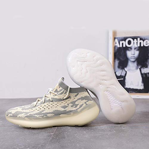 Zapatillas Moda Running para Hombre Deportivas Hombre Mujer Zapatos para Correr Gimnasio Sneaker Aire Libre y Deportes Calzado Beige Gray 40