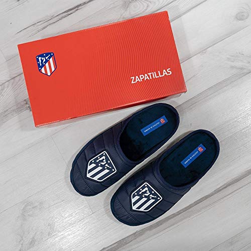 Zapatillas Oficiales Atlético de Madrid Amatista Azul Zapatillas de Estar por casa Hombre Invierno Otoño - 46.5 EU
