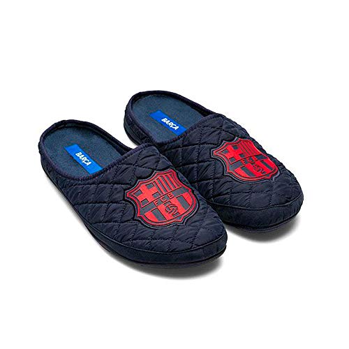Zapatillas Oficiales FC Barcelona Amatista Azul Zapatillas de Estar por casa Hombre Invierno Otoño - 42.5 EU