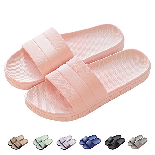 Zapatillas Pantuflas de Estar por casa de Hombre & Mujer & Pareja, Tira Ancha, Sandalia Tipo Chancla Verano, Rosa, EU 38/39 (250mm)